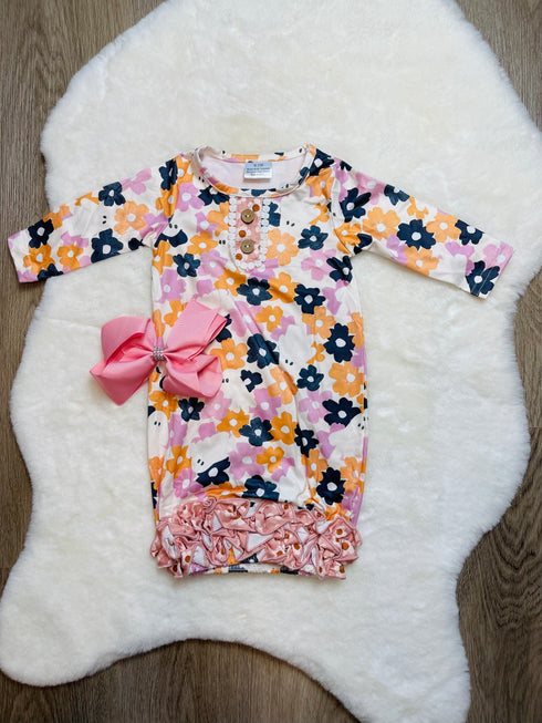 Bowtism Baby Emma Grace Sleeper with Matching Bow - Bowtism